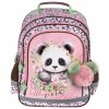 PANDA PLECAK z MISIEM DLA UCZENNIC SZKOLNY DZIEWCZĘCY DO 1 KLASY ZESTAW 5el