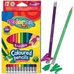 Kredki Wymazywalne z Gumką Colorino 12 Kolorów Ołówkowe [92531PTR]