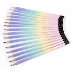 5 x Ołówek Trójkątny Szkolny HB Ombre z Gumką komplet [OTGUNKA]