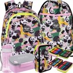 PANDA CP PLECAK COOLPACK SZKOLNY ZESTAW 5w1 DLA DZIEWCZYNKI MIŚ PANDA GANG