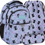 PLECAK SZKOLNY KOTY MŁODZIEŻOWY BACKUP Z KOTKIEM CATS SZKOLNY KOMPLET 3w1