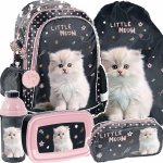 KOTEK PLECAK SZKOLNY ZESTAW 5w1 DZIEWCZĘCY DO PODSTAWÓWKI KOTKI CATS PASO