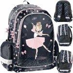 BALERINA Plecak Szkolny dla Uczennic Dziewczęcy do Podstawówki CZARNY PASO