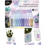 Markery Akrylowe Metaliczne 10 kolorów z Szablonami Kidea [MAM10KSKA]