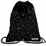 Gwiazdki Czarny Worek Plecak na Sznurkach na Obuwie BeUniq [BU23ZD-713]