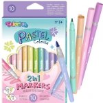 Dwustronne Flamastry Pastelowe 10 kol. Pastelowe Colorino [80875PTR]