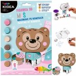 Figurka 3D Malowanie po Numerach Miś Kidea zestaw [F3DMNMKA]