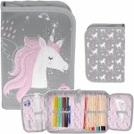 Szkolny Piórnik Jednorożec z Wyposażeniem do Podstawówki Paso Dziewczęcy