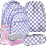 PLECAK BACKUP SZACHOWNICA MŁODZIEŻOWY DLA DZIEWCZYNY SZKOLNY ZESTAW 5el