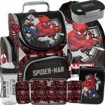 TORNISTER SPIDERMAN SZKOLNY MARVEL DO KLAS 1-4 KOMPLET 5w1 DLA CHŁOPAKA