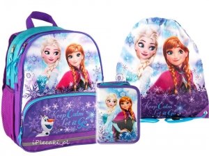 PLECAK FROZEN KRAINA LODU SZKOLNY PIÓRNIK WOREK ZESTAW [DFY-156z]