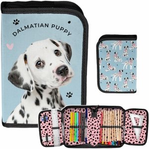 DALMATYŃCZYK PIÓRNIK Z WYPOSAŻENIEM Z PIESKAMI SZKOLNY DZIEWCZĘCY PIESKI