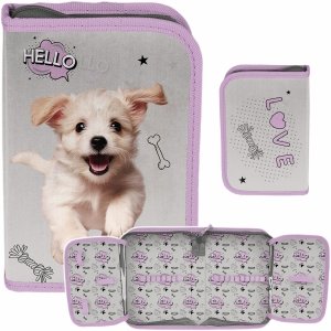 PIÓRNIK Z PIESKAMI SZKOLNY DO PODSTAWÓWKI DLA DZIEWCZYNKI DO 1 KLASY PIES