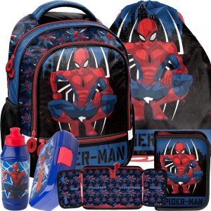 Chłopięcy Plecak Szkolny SpiderMan Zestaw 5w1 [SPY-260]