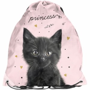 WOREK Z KOTKIEM NA OBUWIE WF KAPCIE BUTY DLA UCZENNIC DO PODSTAWÓWKI KOTKI