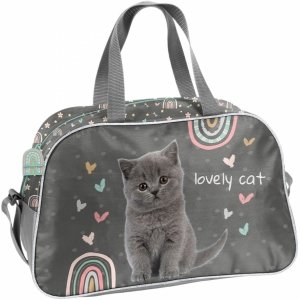 KOTEK TORBA SZKOLNA NA BASEN SPORTOWA DLA DZIEWCZYNEK WYCIECZKOWA Z KOTKIEM