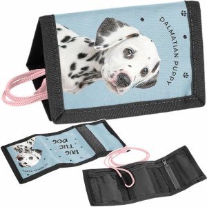 PORTFEL DZIECIĘCY Z PIESKAMI SZKOLNY PASO PORTFELIK DLA DZIEWCZYNEK PIESEK