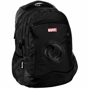 IRON MAN CZARNY PLECAK MŁODZIEŻOWY SZKOLNY PASO BEUNIQ 4 KOMOROWY AVENGERS