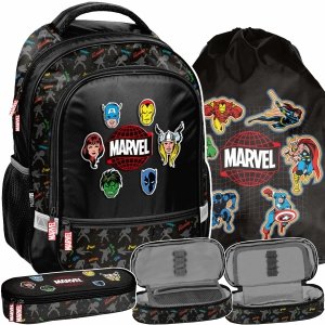 PLECAK SZKOLNY AVENGERS DO 1 KLASY DLA CHŁOPAKÓW ZESTAW 3elem. THOR HULK
