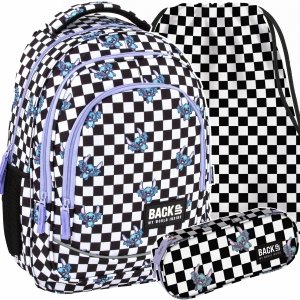 PLECAK BACKUP SZKOLNY MŁODZIEŻOWY 3 kom. SZACHOWNICA FUZZ ZESTAW 3w1