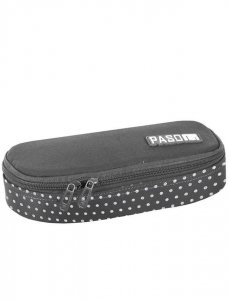 Piórnik Młodzieżowy Szkolny Szary Kropki [18-013ST]