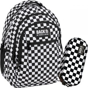 PLECAK W SZACHOWNICE PLECAK BACKUP MŁODZIEŻOWY SZKOLNY ZESTAW 2w1 DERFORM