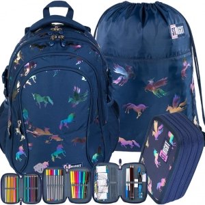 Zestaw Plecak Unicorn St.right Szkolny Jednorożec dla Dziewczyny [BP1]