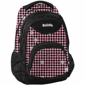 KWIATY SZACHOWNICA PLECAK SZKOLNY BeUniq MŁODZIEŻOWY DLA DZIEWCZYNY