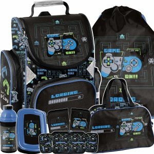 TORNISTER GAMEPAD GRY SZKOLNY GAMING DLA CHŁOPAKA DO KLAS 1-4 KOMPLET 6w1