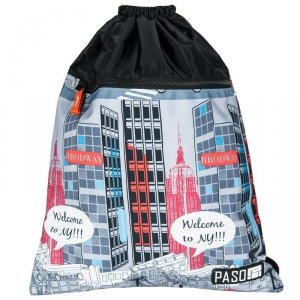 Worek Młodzieżowy na Buty Obuwie Gimnastyczny Miasto [17-713uy]