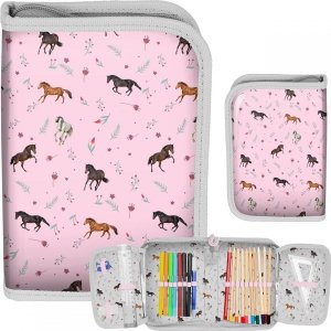 Koniki Piórnik z Wyposażeniem Szkolny z Konikami [PP21KN-001]