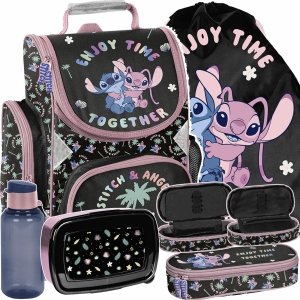 STITCH TORNISTER DO 1 KLASY DLA DZIEWCZYNEK KOMPLET 5 ele STICH i LILO PASO