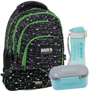BackUP Plecak Szkolny Młodzieżowy Zestaw 4w1 Godziny Clock  [PLB4A85]