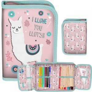 Piórnik do Szkoły Lamy z Wyposażeniem Paso dla Dziewczynek [PP22LM-001]