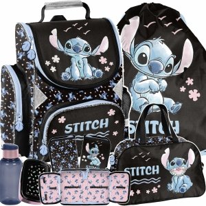 STITCH TORNISTER DO KLAS 1-4 DLA DZIEWCZYNY KOMPLET 6w1 STICH i LILO PLECAK