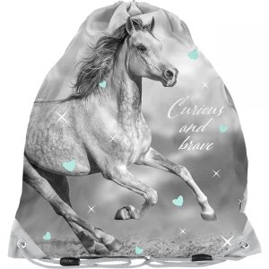 Konie Worek na Obuwie dla Dziewczynek na W-f Paso [PP23KO-712]