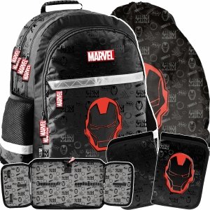 PLECAK IRON MAN SZKOLNY AVENGERS PODSTAWÓWKI DLA CHŁOPAKA ZESTAW 3w1 PASO