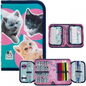 Kot Piórnik z Wyposażeniem Szkolny dla Uczennicy z Kotkami [PWJCF37]