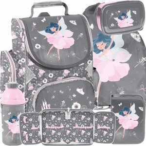 BALETNICA TORNISTER SZKOLNY BALERINA DO KLAS 1-4 KOMPLET 5 ele DZIEWCZĘCY