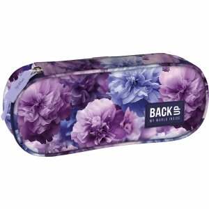 KWIATY PIÓRNIK SZKOLNY MŁODZIEŻOWY BACKUP Z KWIATKAMI VIOLET DLA DZIEWCZYNY