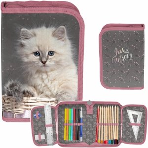 Kotek Piórnik Szkolny Dziecięcy z Wyposażeniem dla Uczennic Podstawówki