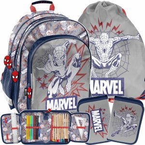 SPIDER-MAN PLECAK SZKOLNY DO KLAS 1-3 PODSTAWÓWKI KOMPLET 3 el DLA CHŁOPAKA