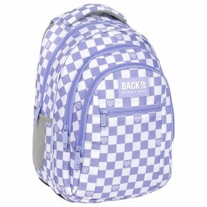 FIOLETOWA SZACHOWNICA MŁODZIEŻOWY PLECAK BACKUP DLA DZIEWCZYNY SZKOLNY