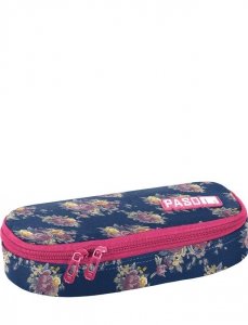 Piórnik Młodzieżowy Szkolny kolorowe Kwiaty Dziewczęcy [18-013UX]