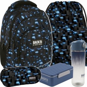 PLECAK BACKUP BYTEWAVE SZKOLNY MŁODZIEŻOWY DLA CHŁOPAKA 4 kom. KOMPLET 5 el