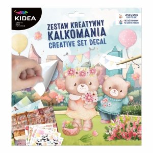 ZESTAW KREATYWNY KALKOMANIA NAKLEJKI TRANSFEROWE KIDEA MISIE