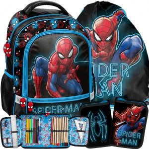 Komplet Plecak Spider-Man do Podstawówki chłopięcy [SP22CS-260]