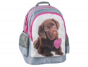 Plecak Szkolny z Pieskiem Pies do Szkoły dla Dziewczyny RHP-116