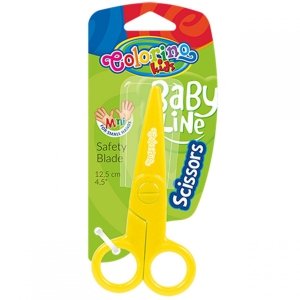 Żółte Nożyczki Plastikowe dla Dziecka 12,5 cm Colorino Bezpieczne [92562PTR]