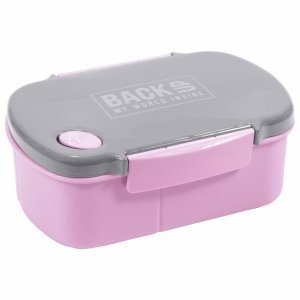 Różowa Śniadaniówka Pojemnik na Śniadanie Lunch Free BPA BackUp [SB5B36]
